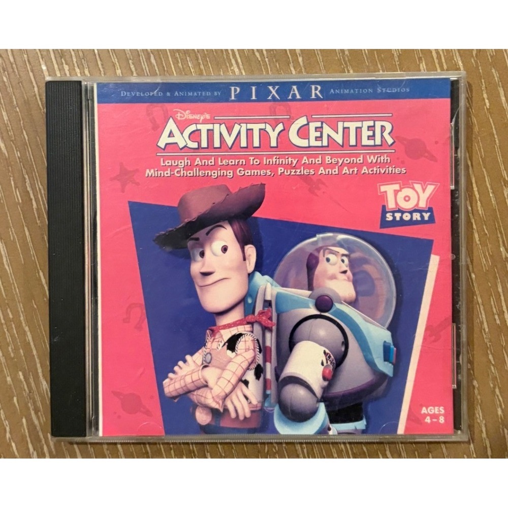 1996 Disney Toy Story Activity Center PC CD-ROM Game Windows Mac Pixar Vintage